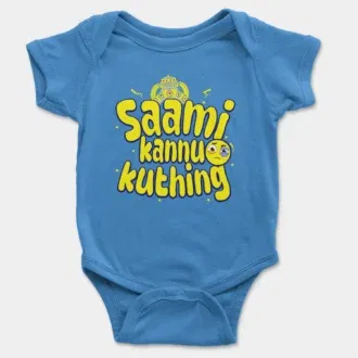 Saami kannu kuthing onesie/romper in orchid blue color