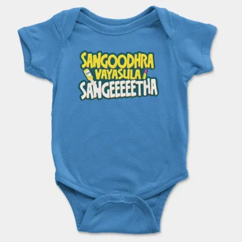 Sangoodhara vayasula sangeeetha onesie/romper in orchid blue color