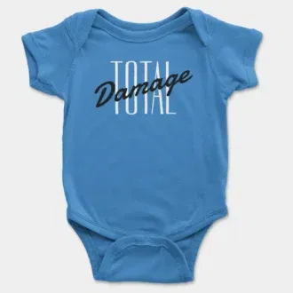 Total damage onesie/romper in orchid blue color