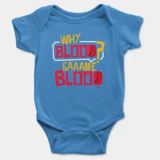 Why blood same blood onesie/romper in orchid blue color