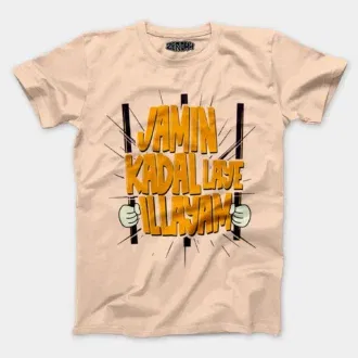 Jamin, kadal laye illayam men/unisex t-shirt in peach color