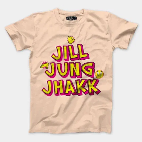 Jill jung jhakk men/unisex t-shirt in peach color