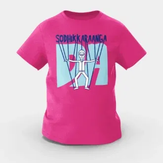 Sodhikkaraangada girls round neck t-shirt in pink color