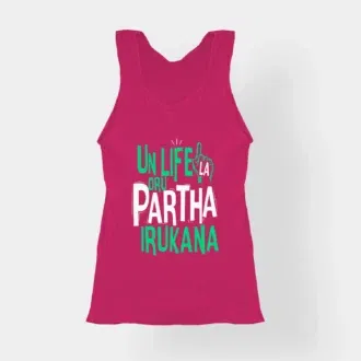 Un life la oru partha irukana women's tank top in pink color