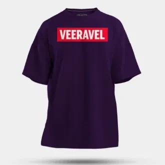 Veeravel men/unisex oversized t-shirt in purple color