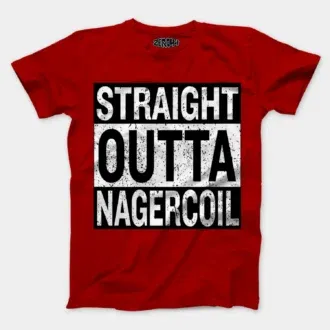 Straight outta nagercoil men/unisex t-shirt in red color