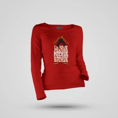 Lochak mochak kochak women's long sleeve t-shirt in red color