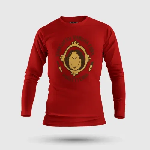 Vayasuku vantha enna varati enna men/unisex long sleeve t-shirt in red color