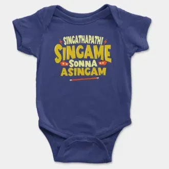 Singathapathi singame sunna asingam onesie/romper in royal blue color