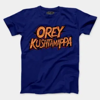 Ore kushtamappa men/unisex t-shirt in royal blue color