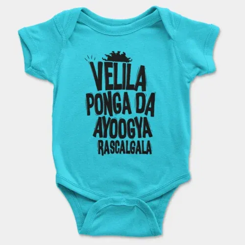 Velila ponga da ayoogya rascalgala onesie/romper in skyblue color