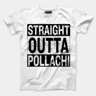 Straight outta pollachi men/unisex t-shirt in white color