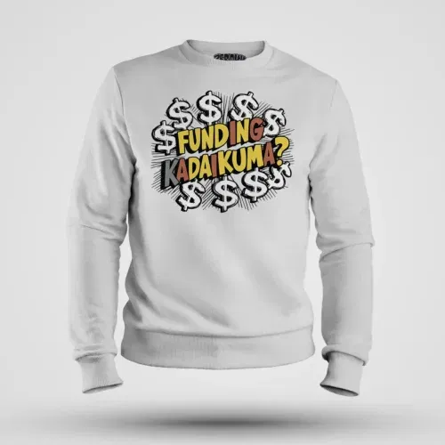 Funding kadaikuma men/unisex sweatshirt in white color