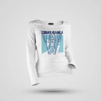 Sodhikkaraangada women's long sleeve t-shirt in white color