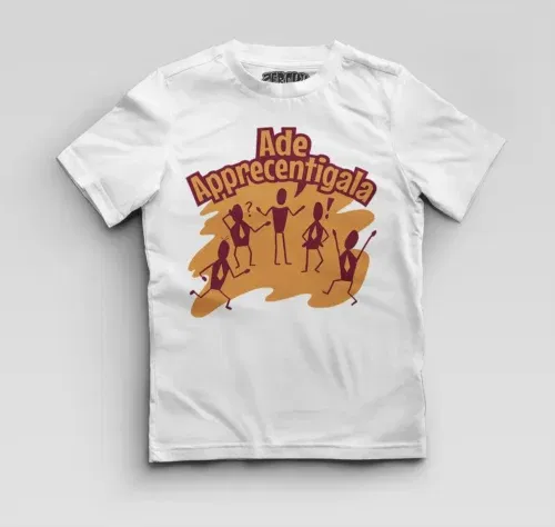 Ade apprecentingala boys round neck t-shirt in white color