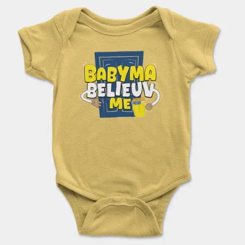 Babyma belieuv me onesie/romper in yellow color